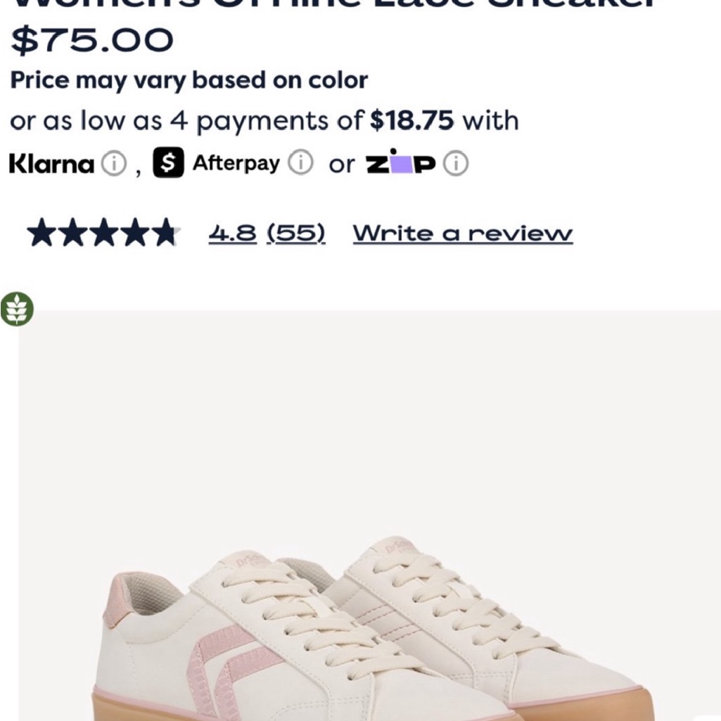 Dr. Scholl's Cream And Pink Sneakers